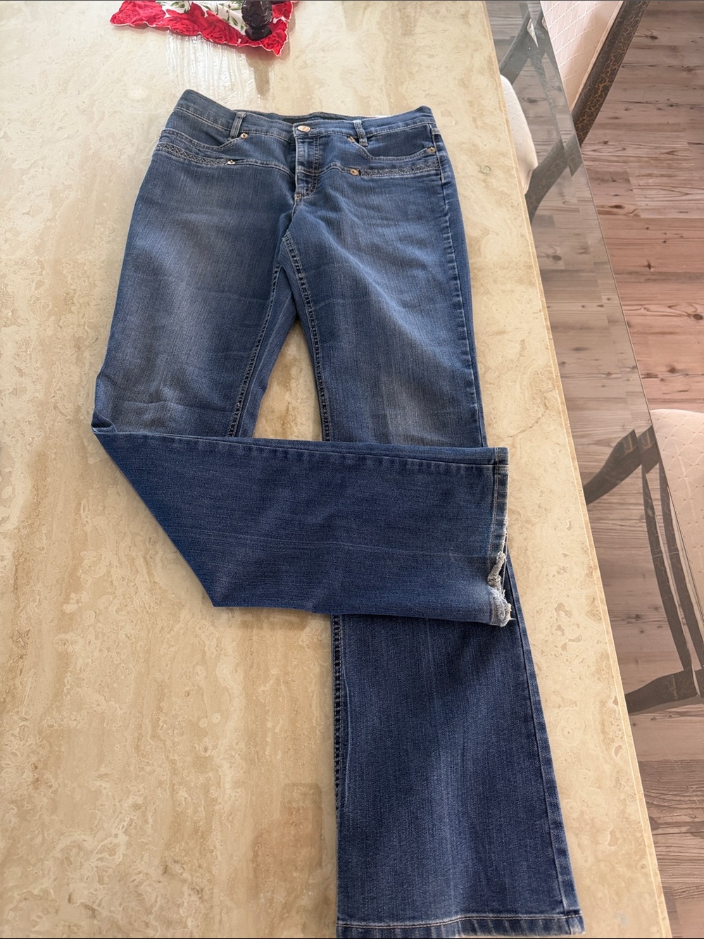 Escada Women's Dark Blue Flared Jeans
